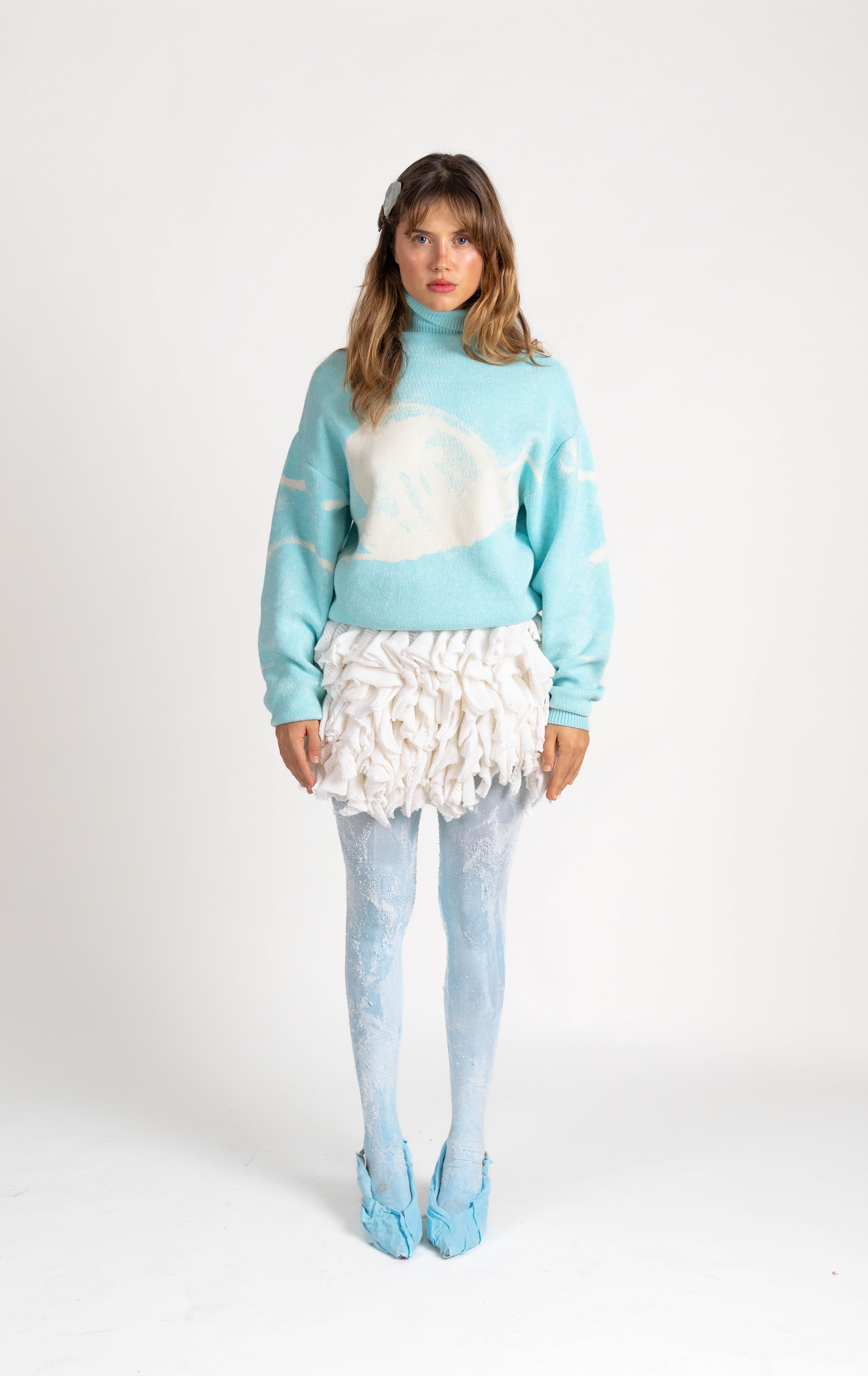 Medusa Blue Knit Sweater