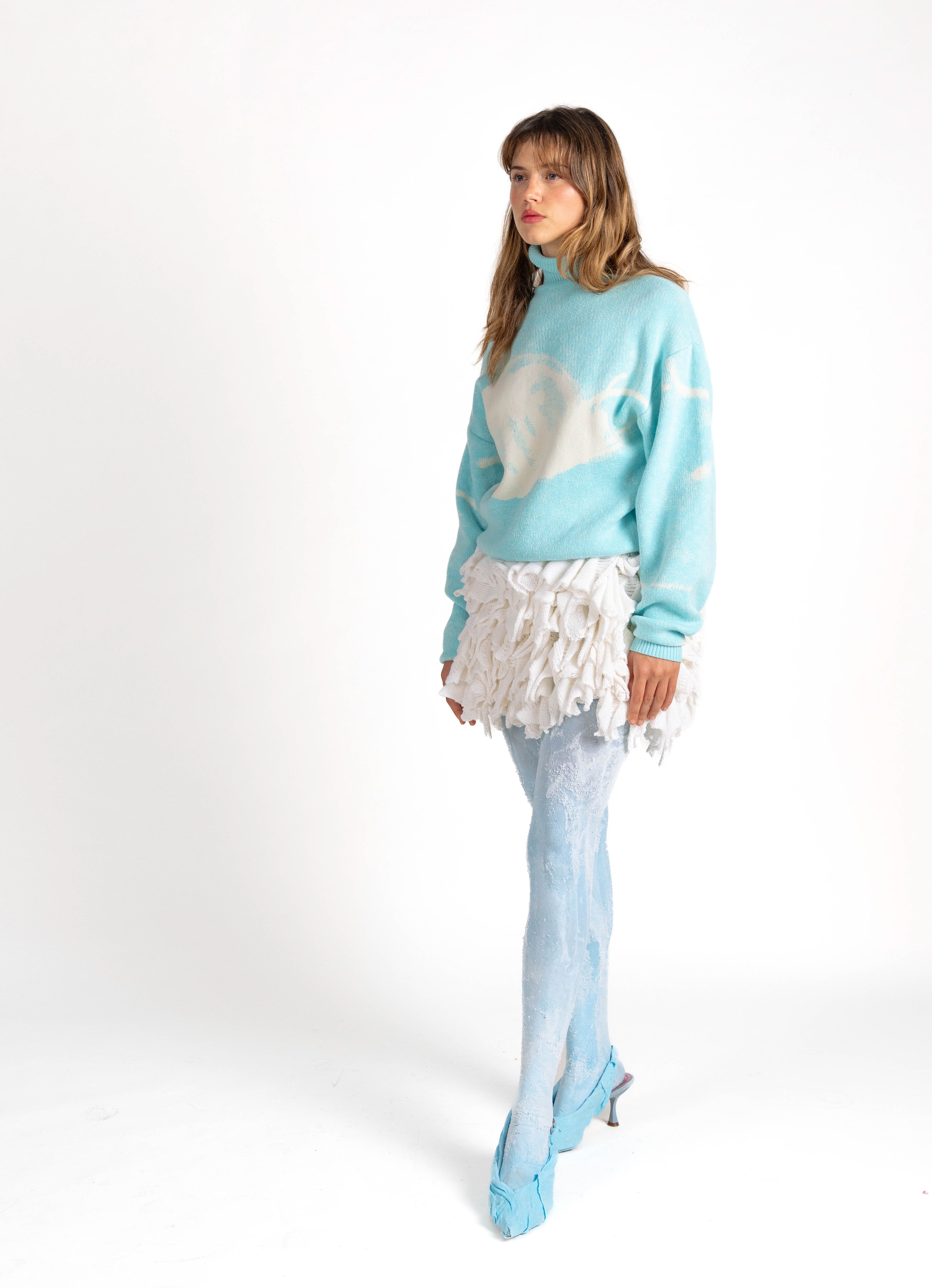 Medusa Blue Knit Sweater